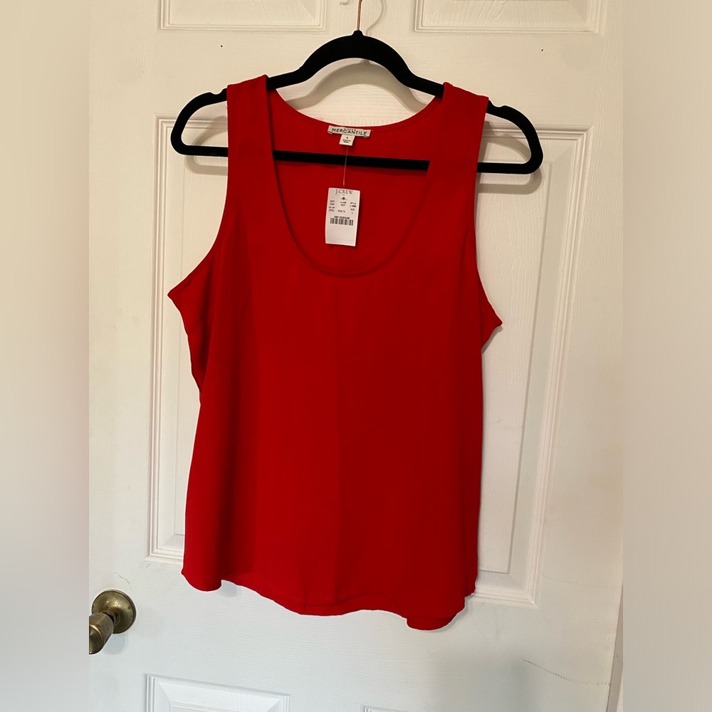J.Crew Mercantile Red tank NWT